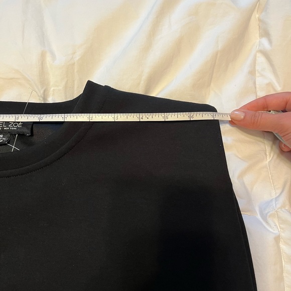 Rachel Zoe NWOT Black Professional Padded Shoulder Crew Neck Dress Size S - Picture 4 of 6